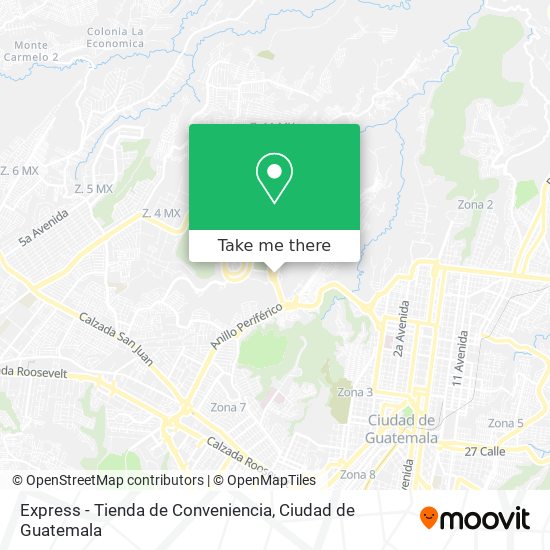 Mapa de Express - Tienda de Conveniencia