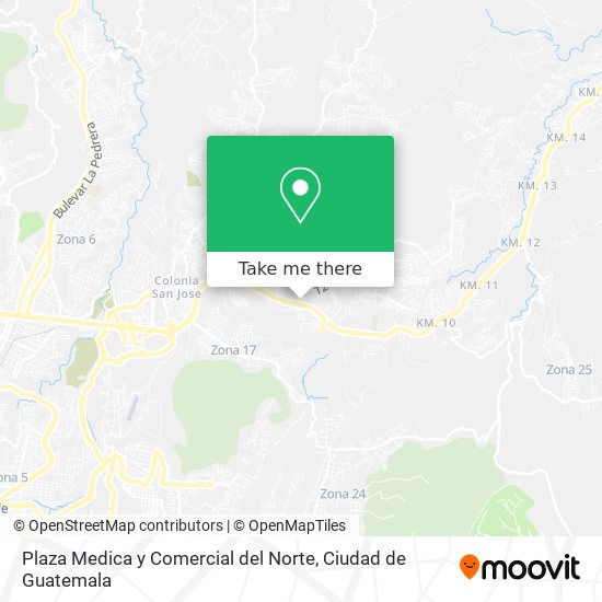 Mapa de Plaza Medica y Comercial del Norte