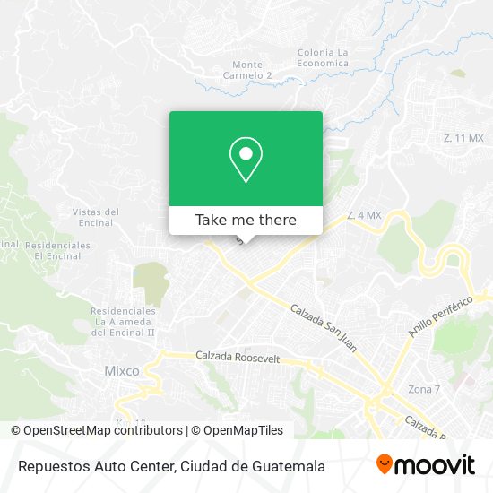 Mapa de Repuestos Auto Center