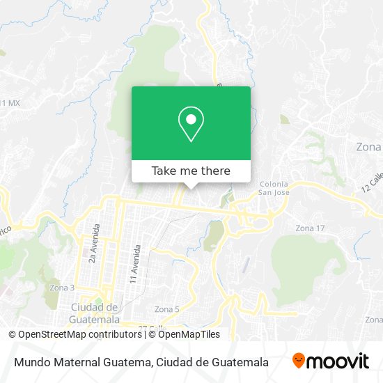 Mundo Maternal Guatema map