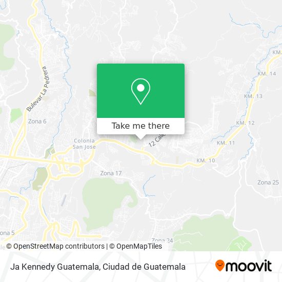 Mapa de Ja Kennedy Guatemala