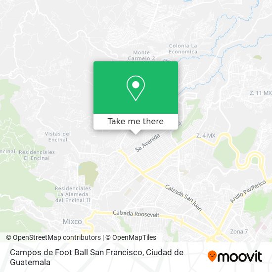 Campos de Foot Ball San Francisco map