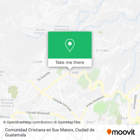 Comunidad Cristiana en Sus Manos map