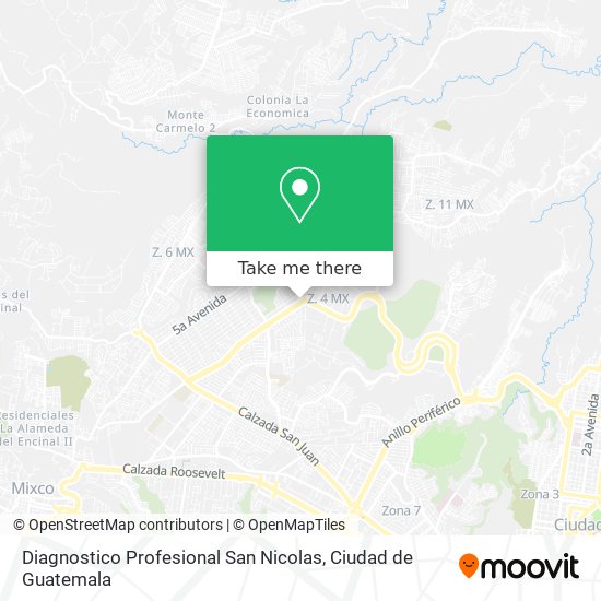 Diagnostico Profesional San Nicolas map