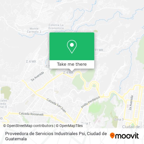 Mapa de Proveedora de Servicios Industriales Psi