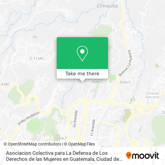 Asociacion Colectiva para La Defensa de Los Derechos de las Mujeres en Guatemala map