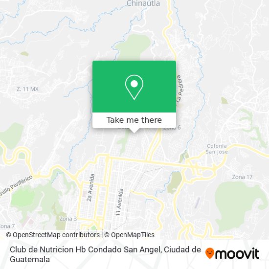 Mapa de Club de Nutricion Hb Condado San Angel