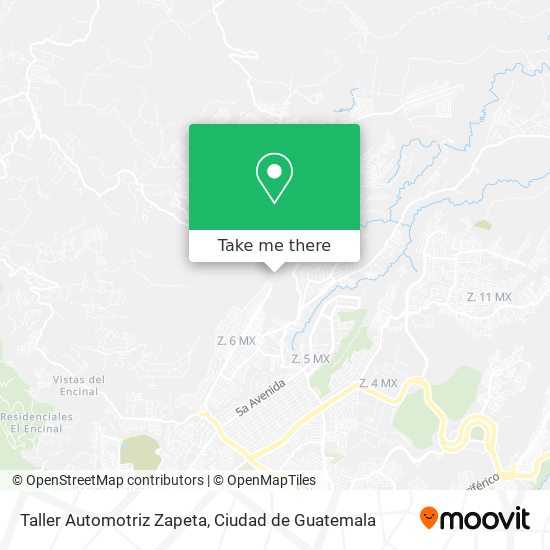 Mapa de Taller Automotriz Zapeta