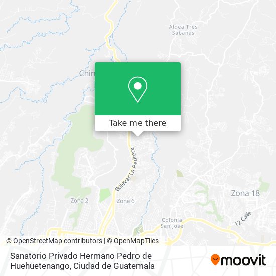 Sanatorio Privado Hermano Pedro de Huehuetenango map
