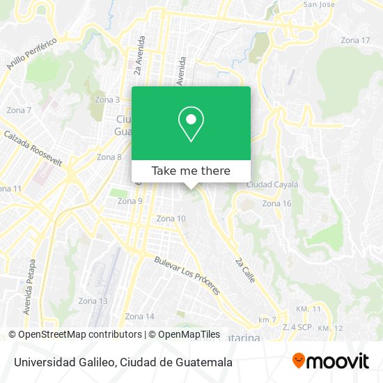 Mapa de Universidad Galileo