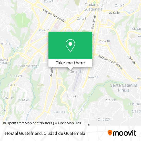 Hostal Guatefriend map