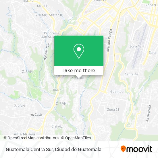 Guatemala Centra Sur map