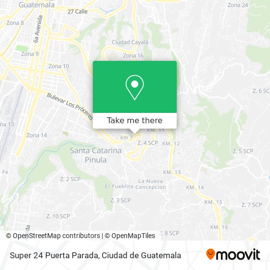 Super 24 Puerta Parada map
