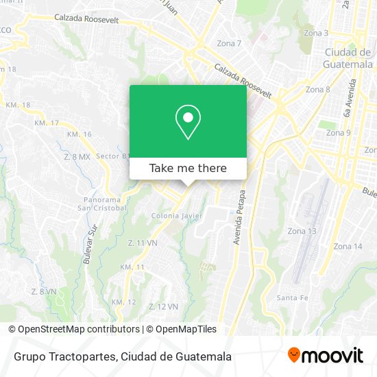 Grupo Tractopartes map