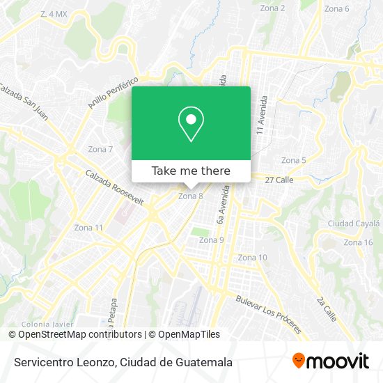 Servicentro Leonzo map