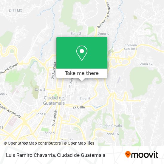 Luis Ramiro Chavarria map