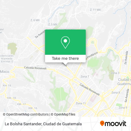 Mapa de Le Bolsha Santander