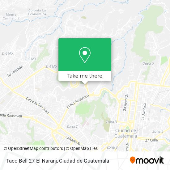 Taco Bell 27 El Naranj map