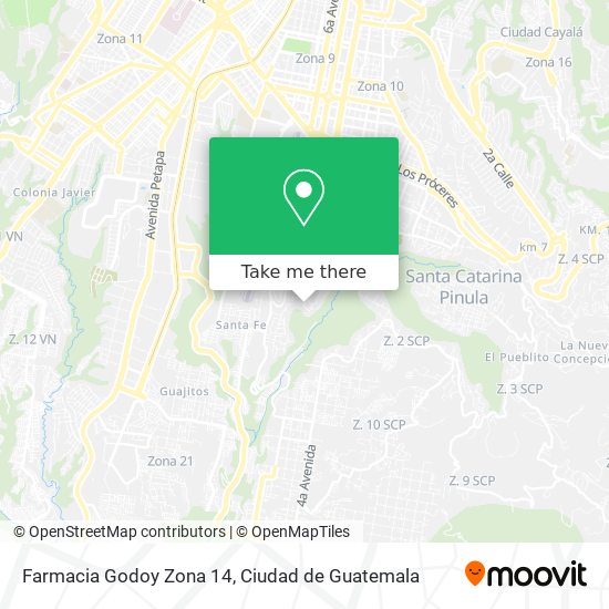 Mapa de Farmacia Godoy Zona 14