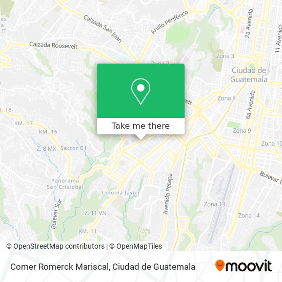 Comer Romerck Mariscal map