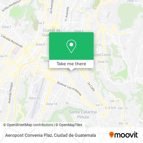 Aeropost Convenia Plaz map