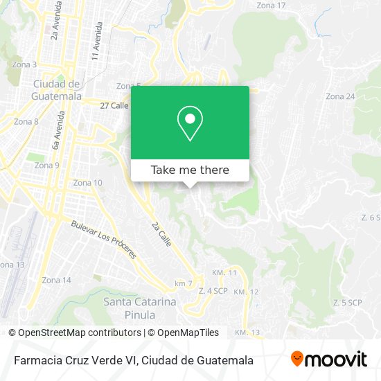 Mapa de Farmacia Cruz Verde VI