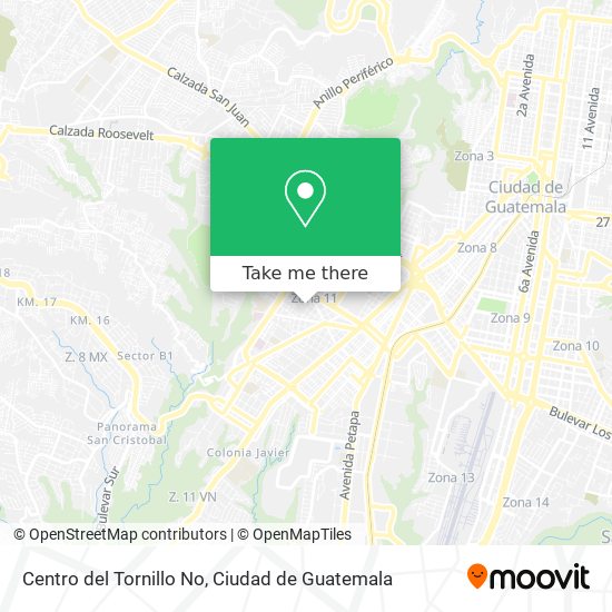 Mapa de Centro del Tornillo No