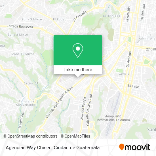 Agencias Way Chisec map