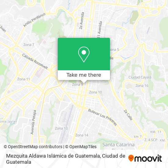 Mezquita Aldawa Islámica de Guatemala map