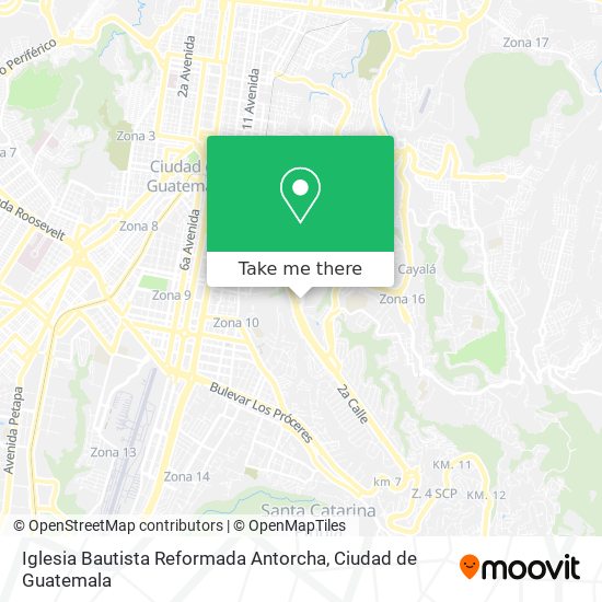 Mapa de Iglesia Bautista Reformada Antorcha