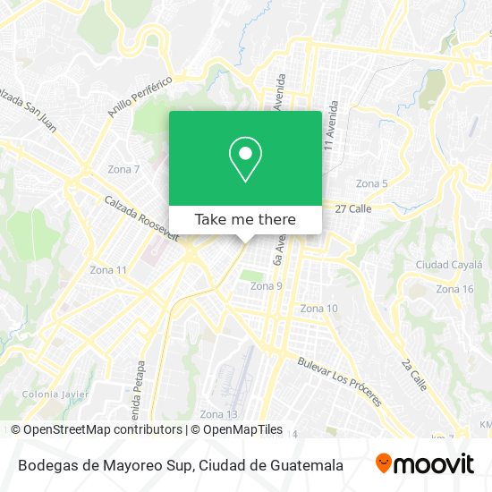 Mapa de Bodegas de Mayoreo Sup