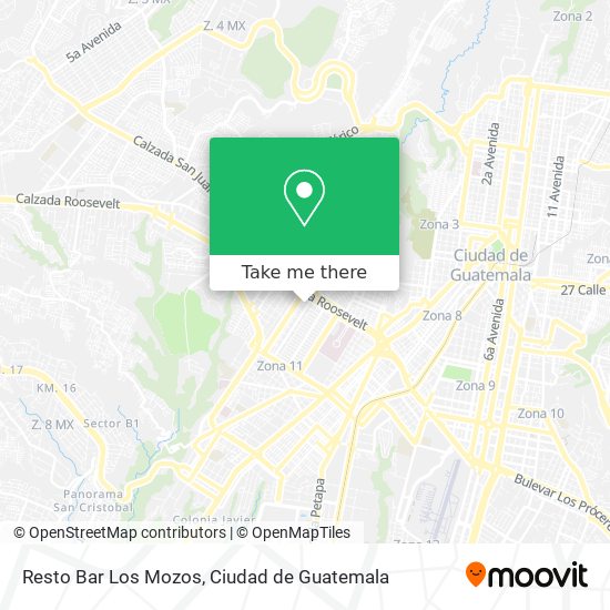 Mapa de Resto Bar Los Mozos