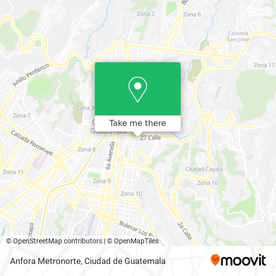 Anfora Metronorte map