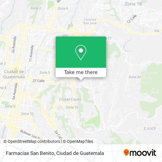 Mapa de Farmacias San Benito