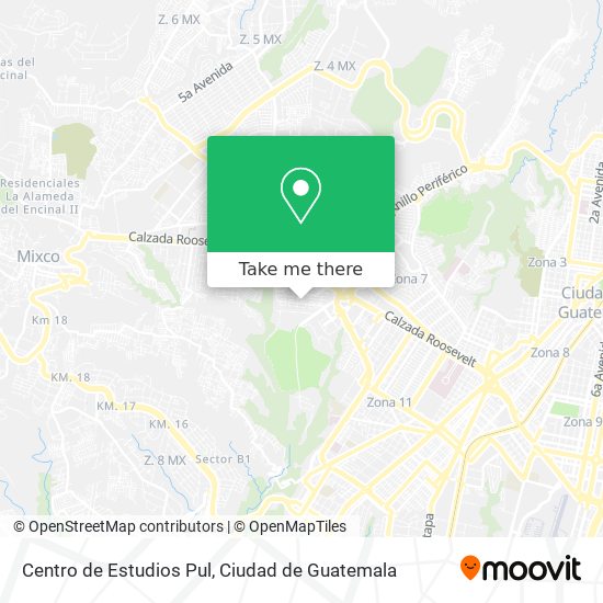 Mapa de Centro de Estudios Pul