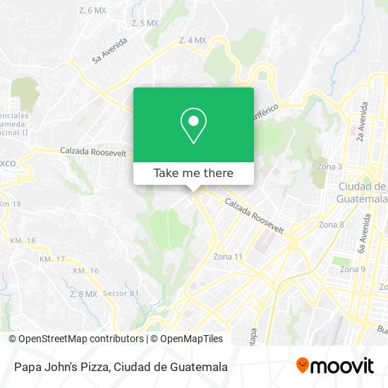 Mapa de Papa John's Pizza