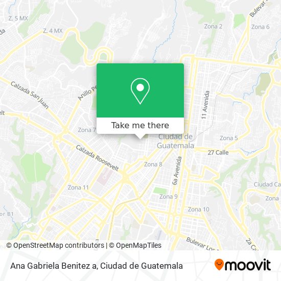 Ana Gabriela Benitez a map
