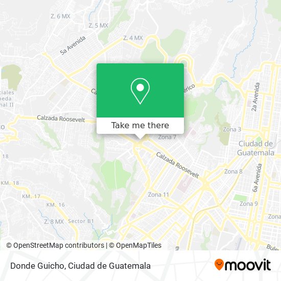 Mapa de Donde Guicho