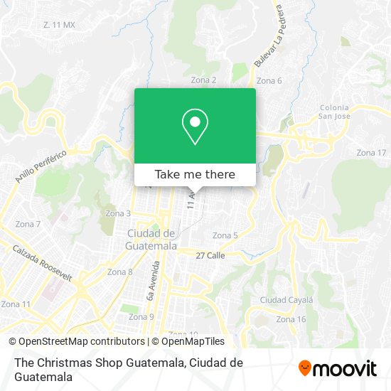 The Christmas Shop Guatemala map