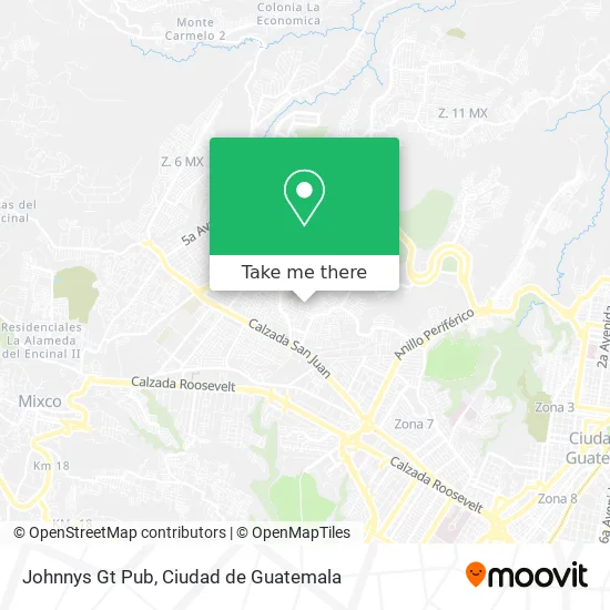 Johnnys Gt Pub map