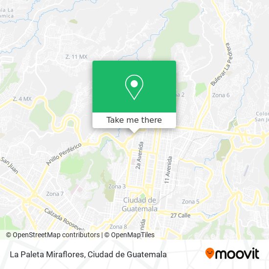 La Paleta Miraflores map