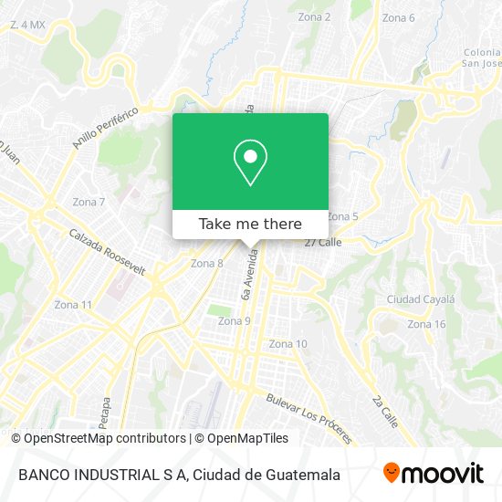 BANCO INDUSTRIAL S A map