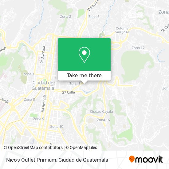 Mapa de Nico's Outlet Primium