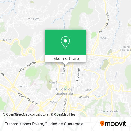 Transmisiones Rivera map