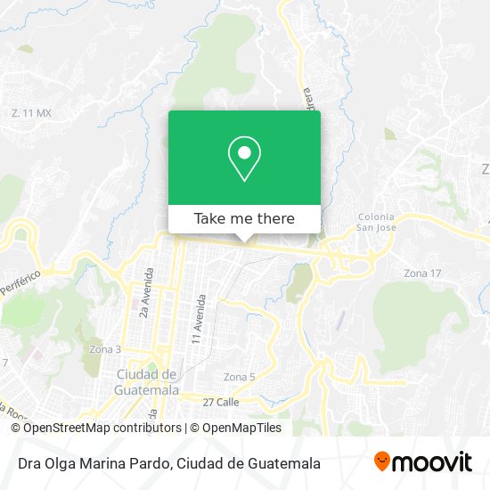 Dra Olga Marina Pardo map