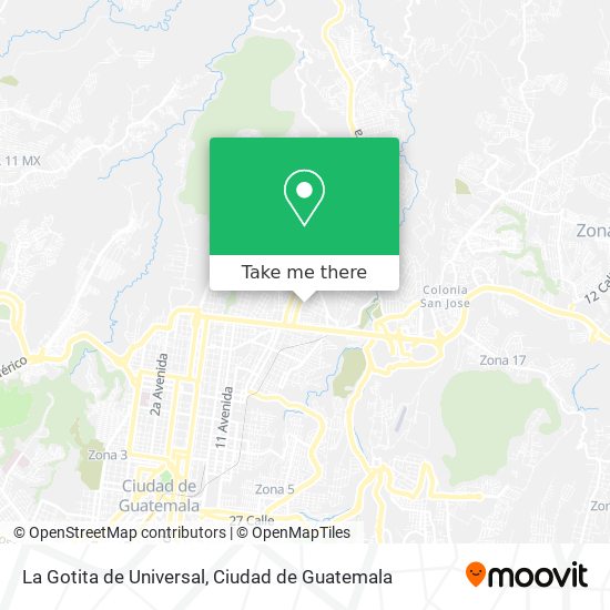 La Gotita de Universal map