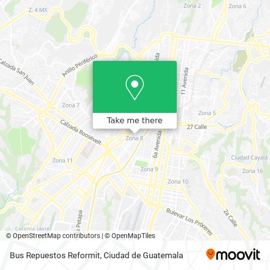 Bus Repuestos Reformit map