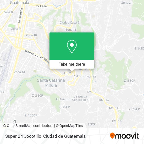 Super 24 Jocotillo map