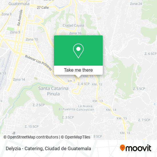 Delyzia - Catering map