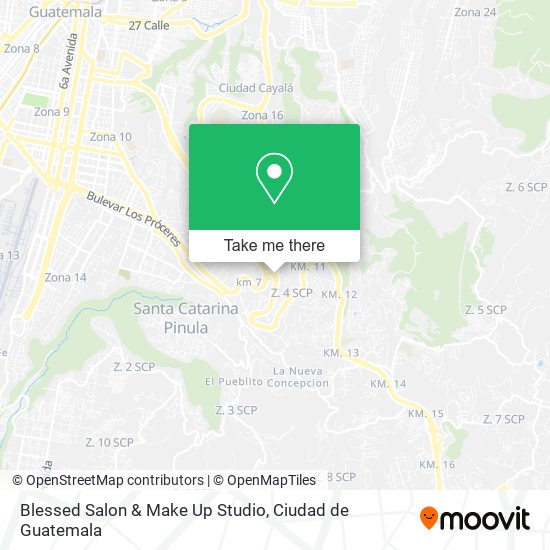 Mapa de Blessed Salon & Make Up Studio